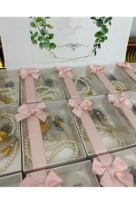 İnci Tesbih ve Epoksi Set Nikah, Söz, Nişan Hediyelik - 50 Adet