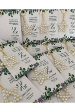 İnci Yıldız Anahtarlık Bebek, Nikah, Söz, Nişan Hediyelik - 25 Adet