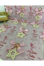 İnci Yıldız Anahtarlık Bebek, Nikah, Söz, Nişan Hediyelik - 50 Adet