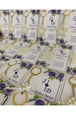 İnci Yıldız Anahtarlık Bebek, Nikah, Söz, Nişan Hediyelik - 50 Adet