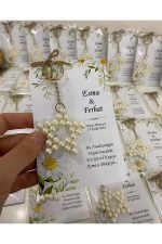 İnci Yıldız Anahtarlık Bebek, Nikah, Söz, Nişan Hediyelik - 50 Adet