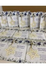 İnci Yıldız Anahtarlık Bebek, Nikah, Söz, Nişan Hediyelik - 25 Adet