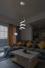 Kıvrık Ledli Tekli Avize Beyaz