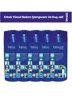 5 Adet Erkek Vücut Bakım Şampuanı Ve Duş Jeli 300 Ml
