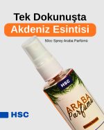 Akdeniz Esintisi Araba Parfümü 50cc Sprey – Ferahlatıcı Taşınabilir Araba Kokusu