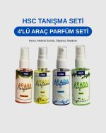 4LÜ Araba Parfümü Seti - 50cc Sprey – Ferahlatıcı Taşınabilir Araba Parfümü Seti