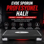 Kamachi Aerobik Step Tahtası Ayarlanabilir Fitness Step Platformu Siyah