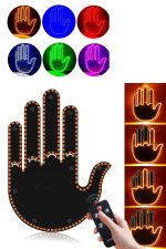 Pilli Led Işık Araç Camı İçin Uzaktan Kumandalı El Simgesi