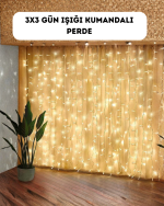 Dekoratif Perde Peri Led Günışığı Renk 8 Fonksiyonlu Işık
