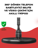 Telefon ve Kamera Uyumlu 360° Otomatik Takipli Akıllı Masa Tripodu