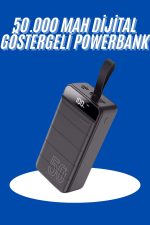Powerbank 50.000 Mah Dijital Göstergeli Taşınabilir 4 Portlu Hızlı Powerbank