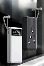20.000 Mah Led Işıklı LCD Ekran USB Girişli Type-C Lightning Powerbank