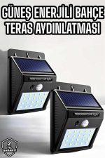 Solar Güneş Enerji Panelli Sensörlü Lamba Enerji Tasarruflu