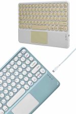 Bluetooth Touchpad Klavye Ultra İnce Taşınabilir Q Klavye