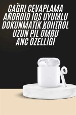 2. Nesil Bluetooth Android ve İOS Uyumlu Kablosuz Kulaklık Çağrı Cevaplama