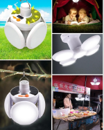 USB ve Solar Şarjlı Katlanabilir 5 Taraflı LED Lamba