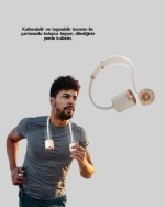 USB Şarjlı Katlanabilir Mini Boyun Fanı 1–3 Saat Kullanım