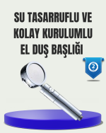 Masaj ve Yağmur Modlu Su Tasarruflu Duş Başlığı