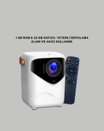 Ultra HD Çözünürlüklü Taşınabilir Projektör – 1920x1080 Piksel Görüntü Kalitesi
