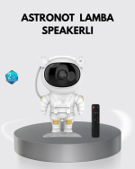 Astronot Şekilli Galaxy Projeksiyon Lambası Nebula Efektli Dekoratif Lamba