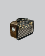 Ahşap Dokulu Bluetooth Müzik Kutusu – Vintage LED Tasarımıyla Modern Ses Deneyimi
