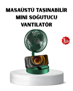 Taşınabilir Katlanabilir Mini Fan 3 Kademeli Şarj Edilebilir