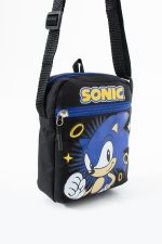 Sonic Çocuk Omuz Çantası – 3 Bölmeli – Su Geçirmez Kumaş (21×16×6 cm)