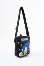 Sonic Çocuk Omuz Çantası – 3 Bölmeli – Su Geçirmez Kumaş (21×16×6 cm)