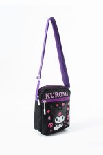 Kuromi Çocuk Omuz Çantası – 3 Bölmeli – Su Geçirmez Kumaş (21×16×6 cm)