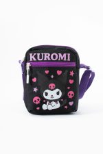 Kuromi Çocuk Omuz Çantası – 3 Bölmeli – Su Geçirmez Kumaş (21×16×6 cm)