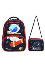Lisanslı Lacivert Astronot Space İlkokul ve Beslenme Çantası Seti