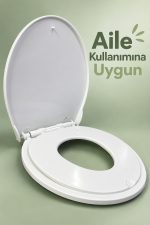 İç İçe Oturaklı Aile Tipi Beyaz Klozet Kapağı