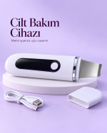 USB Şarjlı Metal Spatula Uçlu Beyaz Yüz ve Cilt Bakım Cihazı