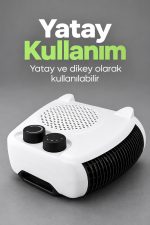 Elektrikli Fanlı Isıtıcı Bakır Sargılı Motorlu Beyaz