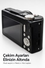 Katlanabilir Ekranlı 4K Vlog Kamerası Otomatik Odaklamalı Dijital Fotoğraf Makinesi