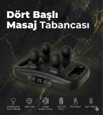 4 Başlıklı Masaj Tabancası - Ergonomik Derin Doku Sırt Ve Boyun Masaj Aleti Ağrı Ve Sızı Giderici
