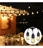 5 Metre Sabit Yanan Modlu 10 Ampul Parti Organizasyon Iç & Dış Mekan 2700k Led Aydınlatma Uzatma Fişli