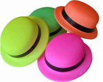 Neon Turuncu Uv Parti Şapkası Plastik