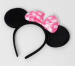 Pembe Fiyonklu Minnie Mouse Tacı Mini Kulak
