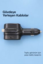 Uzayabilen Yassı Kablolu Çakmaklık Şarj Cihazı Type C ve Lightning