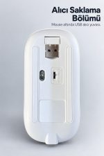 Türkçe Q Kablosuz Klavye ve Beyaz Mouse Takımı