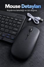 Türkçe Q Kablosuz Klavye ve Beyaz Mouse Takımı