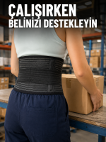 Ayarlanabilir Bel Korsesi Elastik Destek Bantlı Çalışma ve Günlük Kullanım