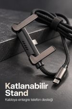Type C Şarj Kablosu Çinko Alaşım Gövdeli