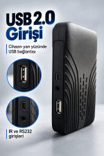 Uzaktan Kumandalı Siyah Gövdeli HD Uydu Alıcısı