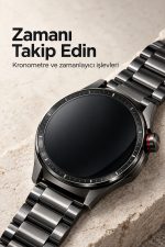 Mesaj Bildirimlerini Görüntüleyen Bluetooth Bağlantılı Şarjlı Akıllı Saat