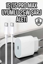 İOS Uyumlu Type-C Girişli Hızlı Şarj 15/15 Pro Max Adaptör ve Kablosu