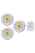 Led Lamba 3'lü Uzaktan Kumandalı Yapışkanlı