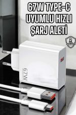 Şarj Aleti Turbo Hızlı 67W Type-C Hızlı Şarj