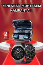 İkili Set Akıllı Saat Ve Bluetooth Kulaklık Kablosuz Uzun Pil Ömrü Spor Modları